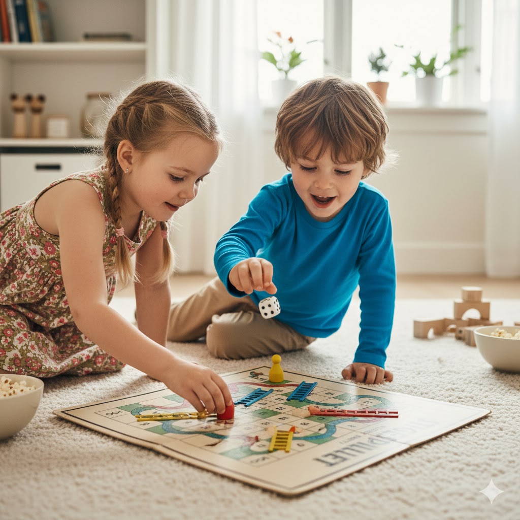 barn spiller stigespill