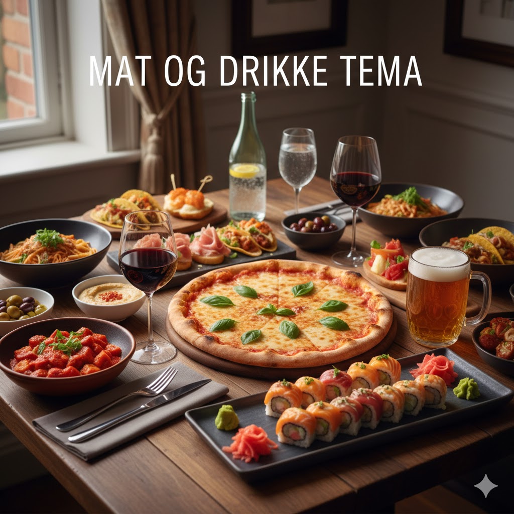 mat og drikke tema