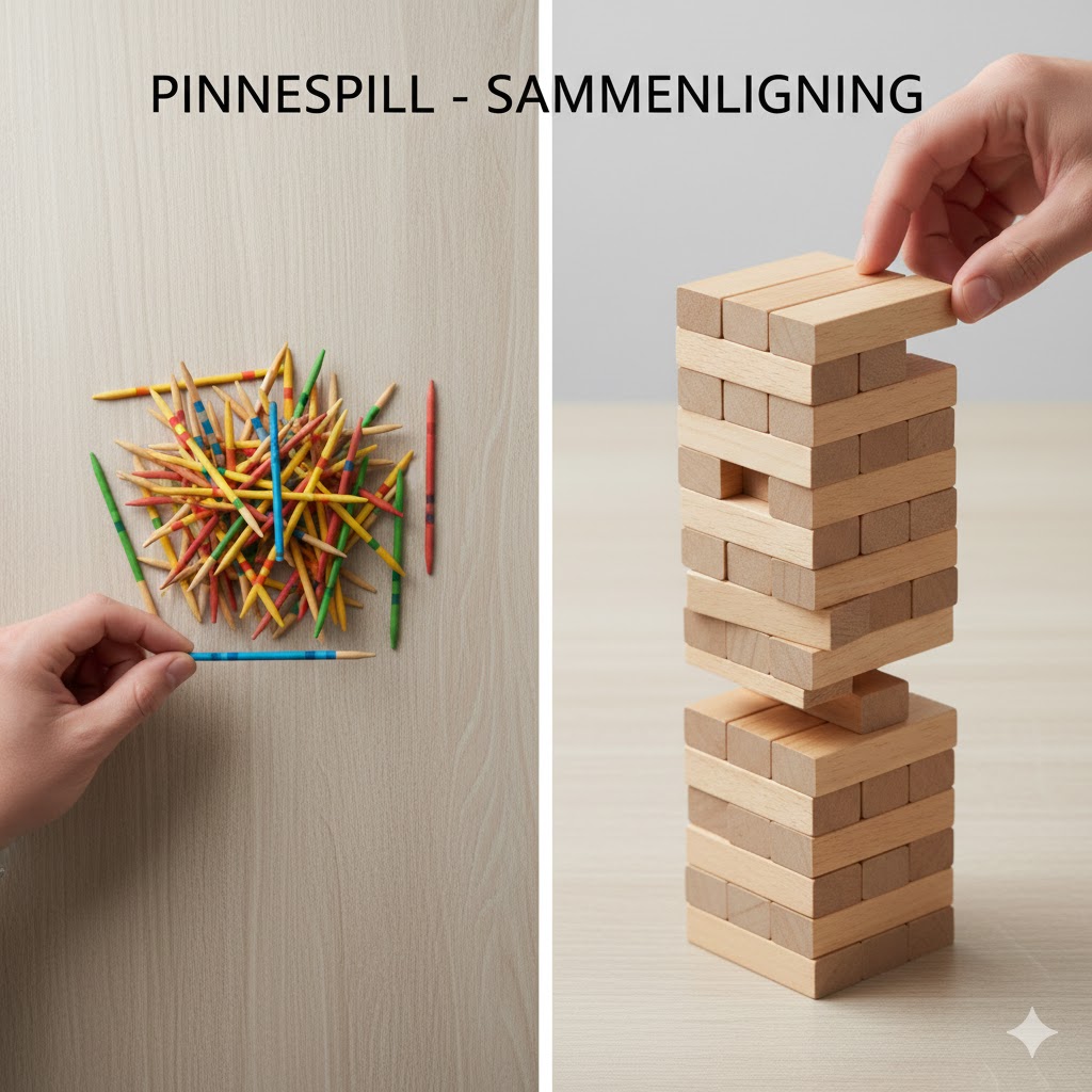 pinnespill sammenligning