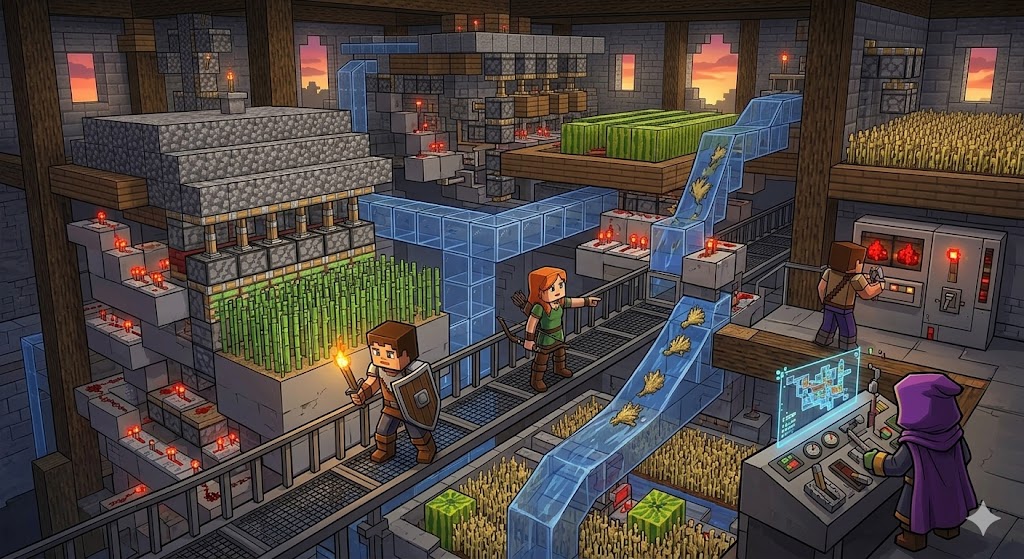 minecraft house redstone farm