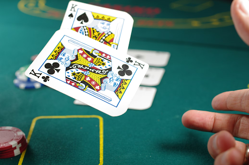 a close up of a card game