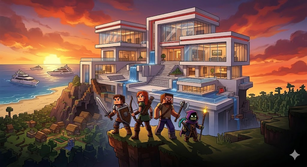 minecraft house modern